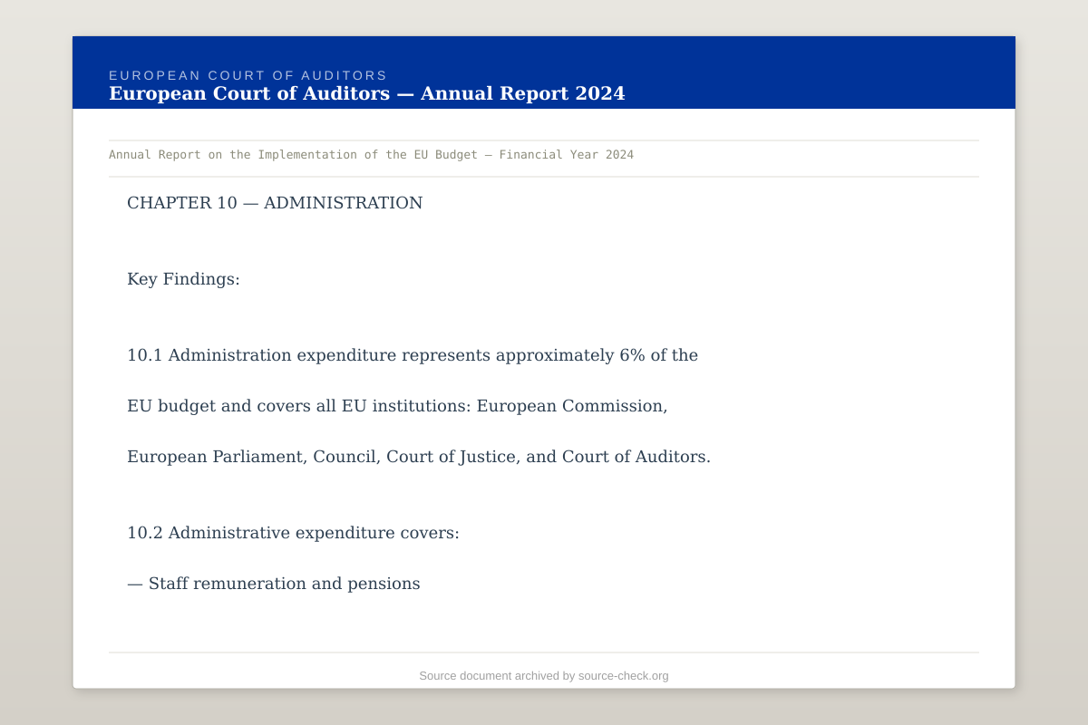 European Court of Auditors — Annual Report 2024